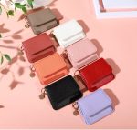 Wholesale Women Fashion Solid Color Multi Card Mini Wallet