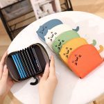 Wholesale Women Cartoon Litchi Pattern Cat Zipper PU Wallet