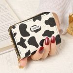 Wholesale Women Fashion Cartoon Cow Print Mini Wallet