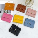 Women Fashion Casual Solid Color PU Zipper Wallets - Image 3
