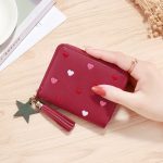 Wholesale Women Fashion Casual Heart Pattern PU Zipper Wallets - Image 2