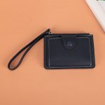 Wholesale Women Fashion Casual Solid Color PU Zipper Two-Fold Wallets - Image 2