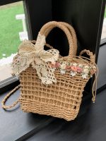 Wholesale Women Fashion Casual Vacation Straw Woven Beach Handbag - Image 2