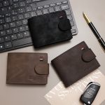 Wholesale Men Fashion Simple Multi-Function Multi-Card Zipper Wallet