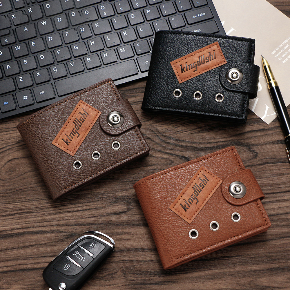 main_1-1172 Men Fashion Stitching Magnetic Buckle Multi-Card Wallet - Image 1