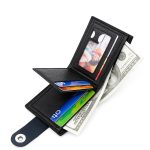 Wholesale Men Simple Magnetic Buckle Zipper Multi-Card Large Capacity Wallet - Image 2