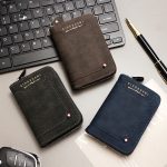 Wholesale Men Fashion Frosted Stitching Multi-Card Zipper Wallet