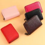 Wholesale Fashion Simple Solid Color Multifunctional Zipper Card Bag Wallet