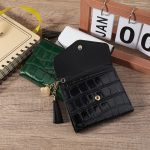 Wholesale Women Fashion Simple Solid Color Stone Pattern Wallet