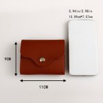 Wholesale Fashion Simple Retro Solid Color Mini Coin Card Bag Wallets - Image 2