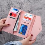 Wholesale Simple Solid Color Multi-Function Litchi Pattern Wallet - Image 2