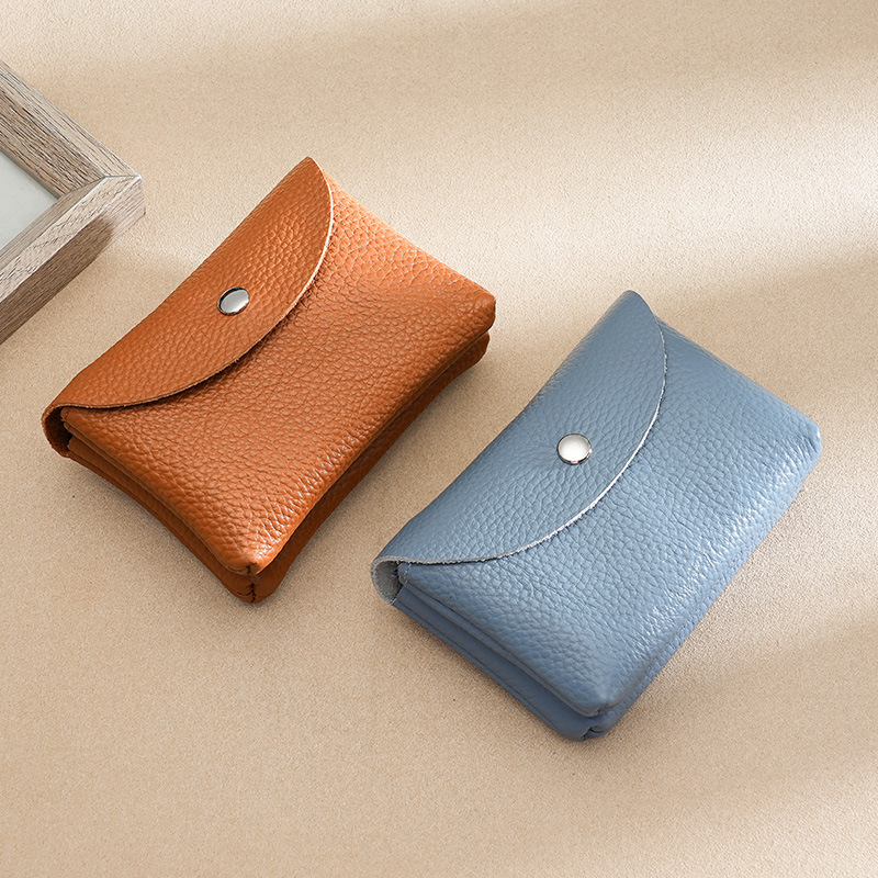 main_1-1216 Women Fashion Casual Solid Color Leather Coin Wallet - Image 1