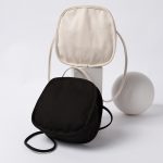 Women Fashion Simple Canvas Round Shoulder Bag - Image 2