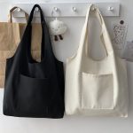 Wholesale Women Fashionable Solid Color Large Capacity Canvas Tote Bag - Image 2