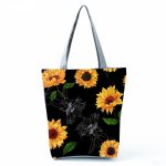 Wholesale Women'S Lazy Sunflower Print One Shoulder Shopping Bag