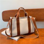 Wholesale Women Fashion Large Capacity Canvas Handle Bag - Image 2
