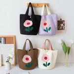 Wholesale Women Fashion Embroidered Canvas Tote Bag - Image 2