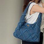 Wholesale Stylish Large Capacity Denim Canvas Tote Bag - Image 2