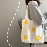 Wholesale Women Fashion Floral Print Large Capacity Canvas Tote Bag
