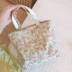 Wholesale Women Fashion Small Tiny Flower Pattern Canvas Tote Bag - Image 2