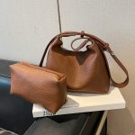 Wholesale Women Fashion Casual Simple Solid Color Crossbody Bag Two-Piece Bag Set