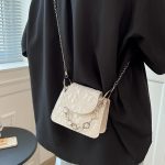 Wholesale Women Fashion Elegant Solid Color Floral Mini Chain Crossbody Bag - Image 3