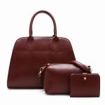 Wholesale Elegant And Elegant Solid Color Bag Large Capacity Handbag Three Piece Set - Image 3