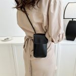 Women Casual Simple Solid Color Mobile Phone Crossbody Bag - Image 2