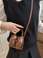 Women Fashion Cute Solid Color Bowknot Crossbody Bag - Image 3