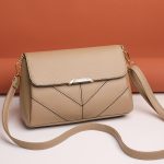 Women Casual Solid Color Leather Pu Crossbody Bag - Image 2