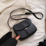 Women Casual Solid Color Flap Saddle Crossbody Bag - Image 2