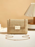 Fashion Women Summer Vacation Straw Woven Messenger Bag - Image 2