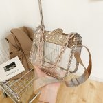 Wholesale Women Fashion Transparent Clear Chain Bag PVC Bag
