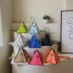 Women Fashion Solid Color Drawstring Triangle Handle Crossbody Bag - Image 2