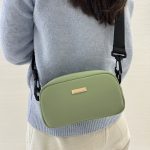 Women Fashionable Simple Solid Color Square PU Crossbody Bag - Image 2