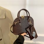 Wholesale Fashion Solid Color Crocodile Handbag Crossbody Bags - Image 2