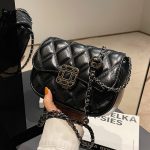 Wholesale Women Casual Simple Solid Color Embroidery Chain Crossbody Bag - Image 2