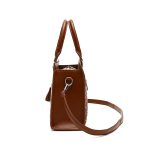 Women Fashion Casual Solid Color Large Capacity Handbag - Image 2