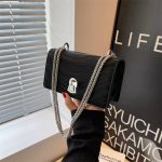 Women Fashion Casual Solid Color Chain Crossbody Bag - Image 2