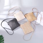 Women Fashion Solid Color Mini Woven Mobile Phone Crossbody Bag - Image 2