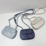 Wholesale Women Fashion Simple Denim Saddle Design Crossbody Bag