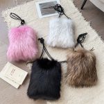 Wholesale Autumn Winter Women Fashionable Simple Solid Color Plush Crossbody Strap - Image 2