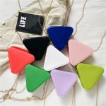 Women Fashion Creative PVC Triangle Chain Mini Crossbody Jelly Bag - Image 2