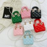 Wholesale Women Fashion Mini Diamond Pvc Square Pearl Chain Crossbody Bag - Image 2