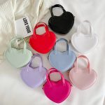 Wholesale Women Summer Fashion Jelly Color Heart Mini Chain Crossbody Bag - Image 3