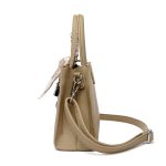Wholesale Women Fashion Casual Solid Color Litchi Pattern Handbag - Image 3