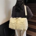 Fashion Casual Solid Color Wet And Dry Separable Large Capacity Foldable Portable Travel Duffle Bags - Image 3