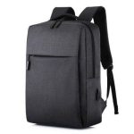 Unisex Basic Design Solid Color Canvas Backpack - Image 2