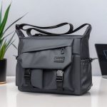 Men Fashion Casual Solid Color Large Capacity Crossbody Bag - Image 2