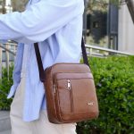 Men Fashion Casual Business PU Crossbody Bag